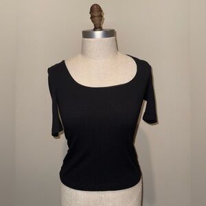 H&M 3/4 Sleeve Ribbed Top